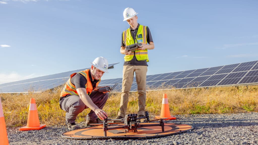 The Drone Life Owner Setting Up for Solar Inspection