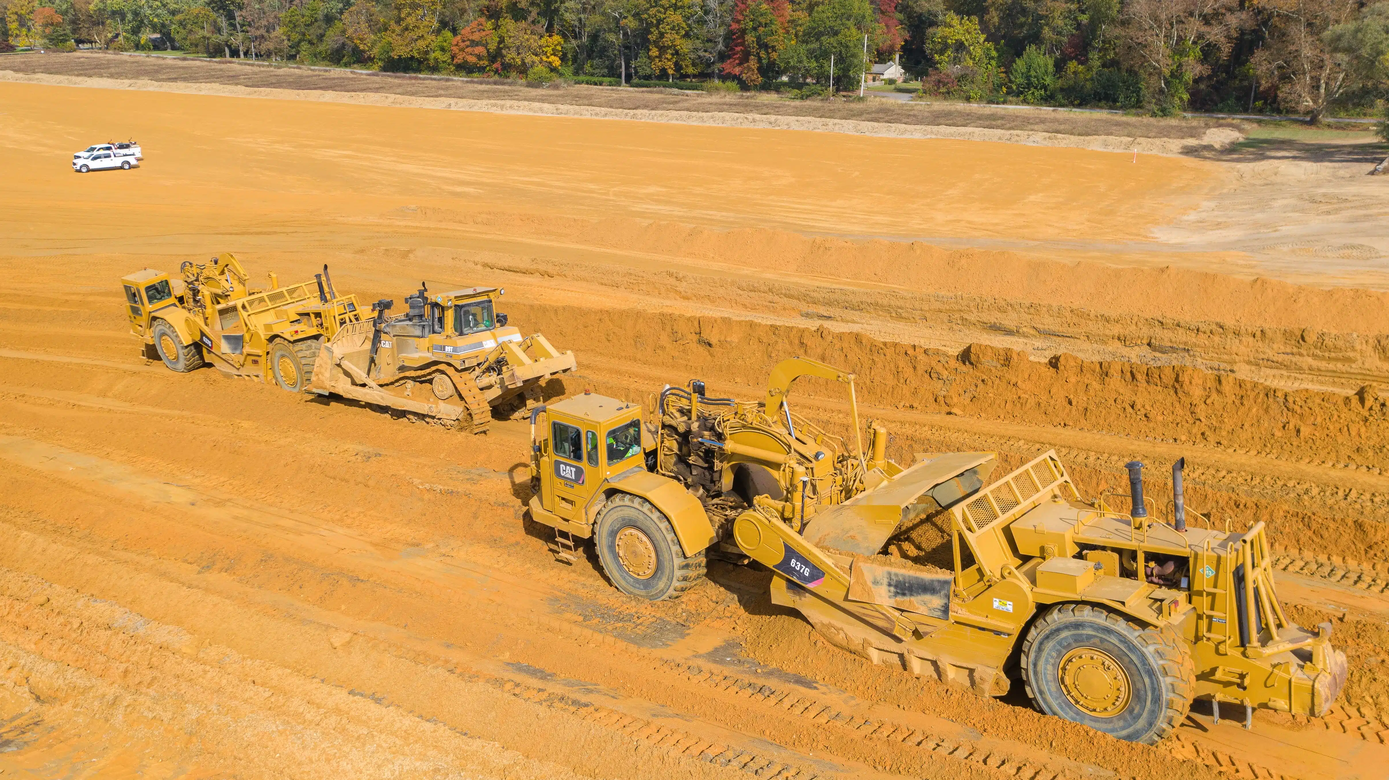 Cut and Fill Construction Drone Images